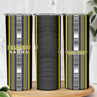 Personalised Faleasiu Samoa Skinny Tumbler Samoan Tribal Pattern LT05 - Polynesian Pride