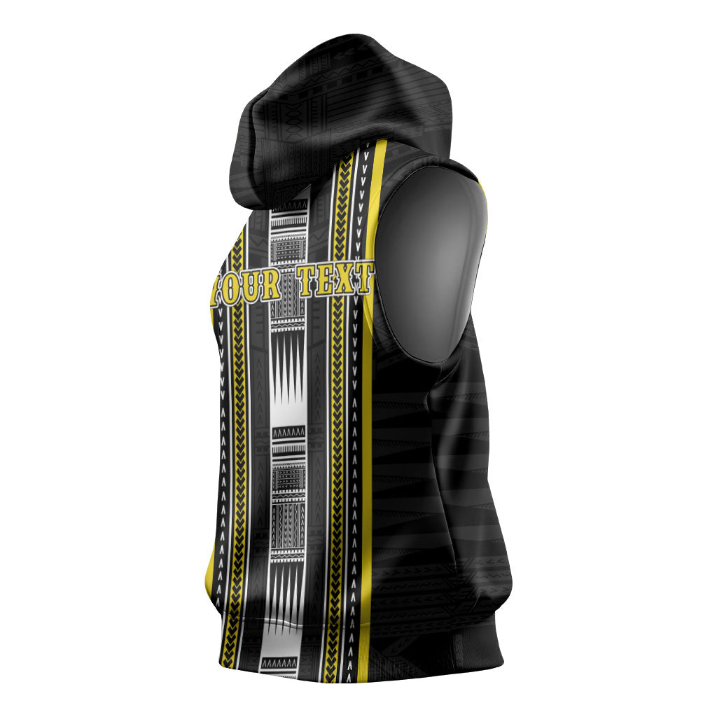 Personalised Faleasiu Samoa Sleeveless Hoodie Samoan Tribal Pattern LT05 - Polynesian Pride