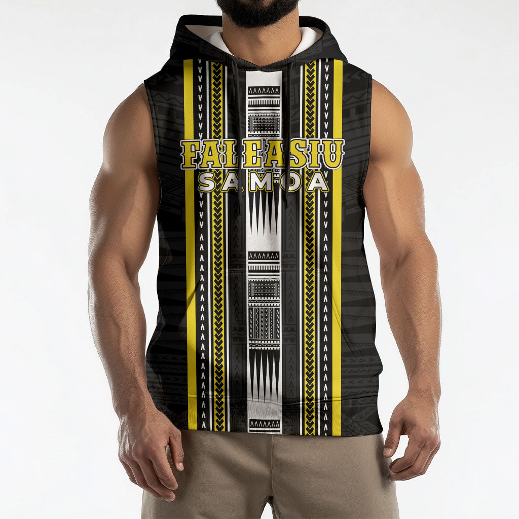 Personalised Faleasiu Samoa Sleeveless Hoodie Samoan Tribal Pattern LT05 - Polynesian Pride