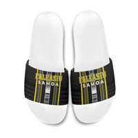 Faleasiu Samoa Slide Sandals Samoan Tribal Pattern LT05 Yellow - Polynesian Pride