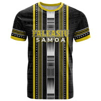 Personalised Faleasiu Samoa T Shirt Samoan Tribal Pattern LT05 Yellow - Polynesian Pride