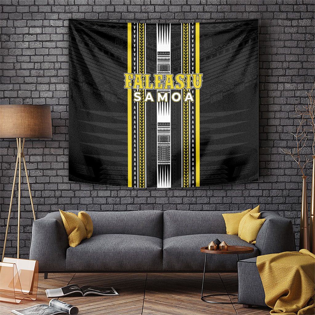 Faleasiu Samoa Tapestry Samoan Tribal Pattern LT05 Yellow - Polynesian Pride