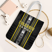 Faleasiu Samoa Tote Bag Samoan Tribal Pattern LT05 White Strap One Size Yellow - Polynesian Pride
