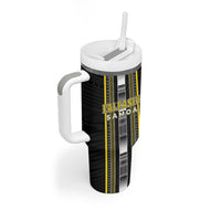 Personalised Faleasiu Samoa Tumbler With Handle Samoan Tribal Pattern LT05 - Polynesian Pride