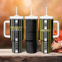 Personalised Faleasiu Samoa Tumbler With Handle Samoan Tribal Pattern LT05 - Polynesian Pride