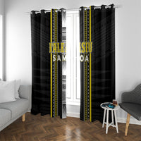 Faleasiu Samoa Window Curtain Samoan Tribal Pattern LT05 With Grommets Yellow - Polynesian Pride