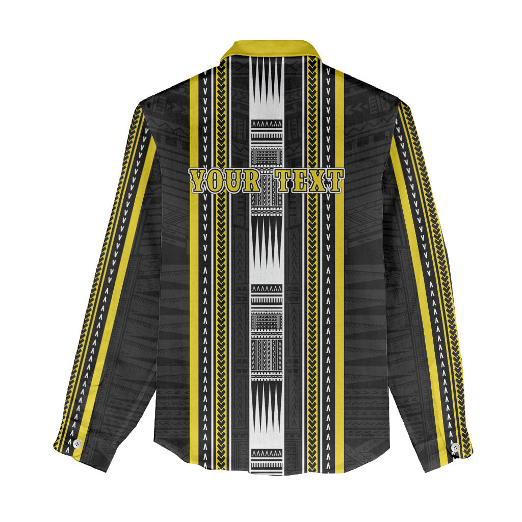 Personalised Faleasiu Samoa Women Casual Shirt Samoan Tribal Pattern LT05 - Polynesian Pride