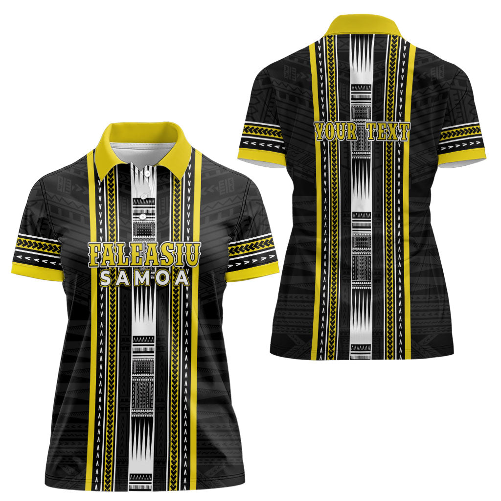 Personalised Faleasiu Samoa Women Polo Shirt Samoan Tribal Pattern LT05 - Polynesian Pride