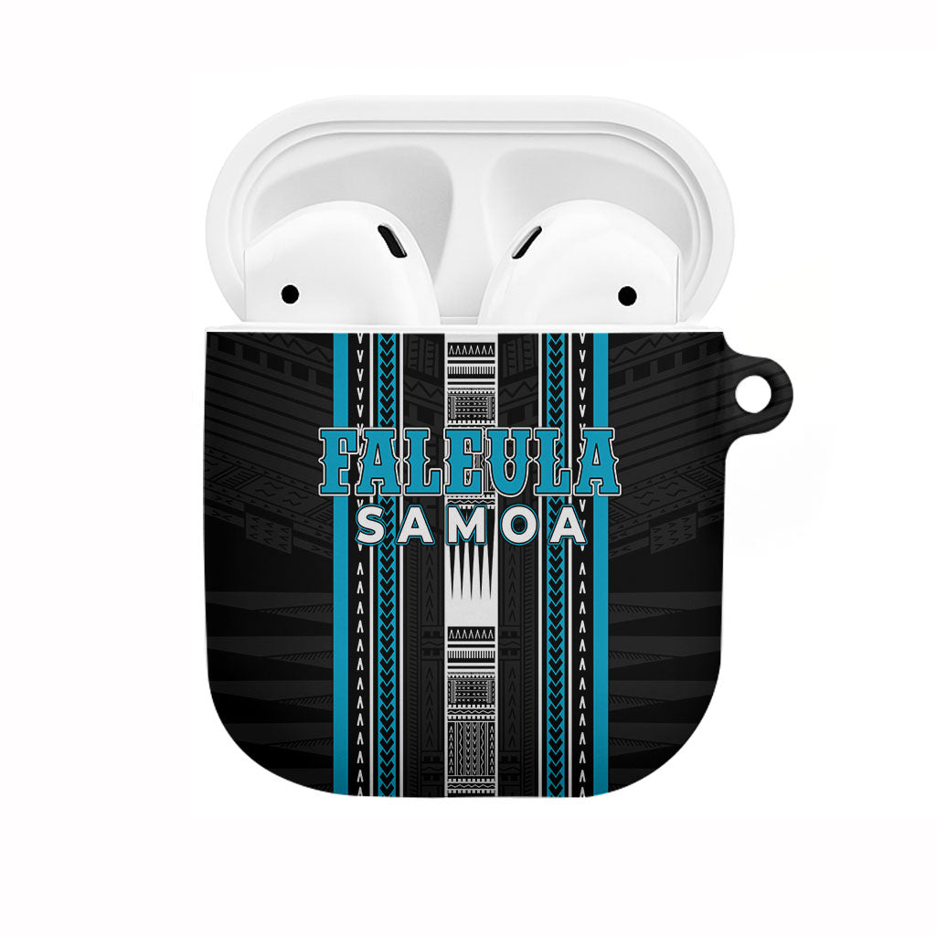 Faleula Samoa AirPods Case Samoan Tribal Pattern LT05 Blue - Polynesian Pride