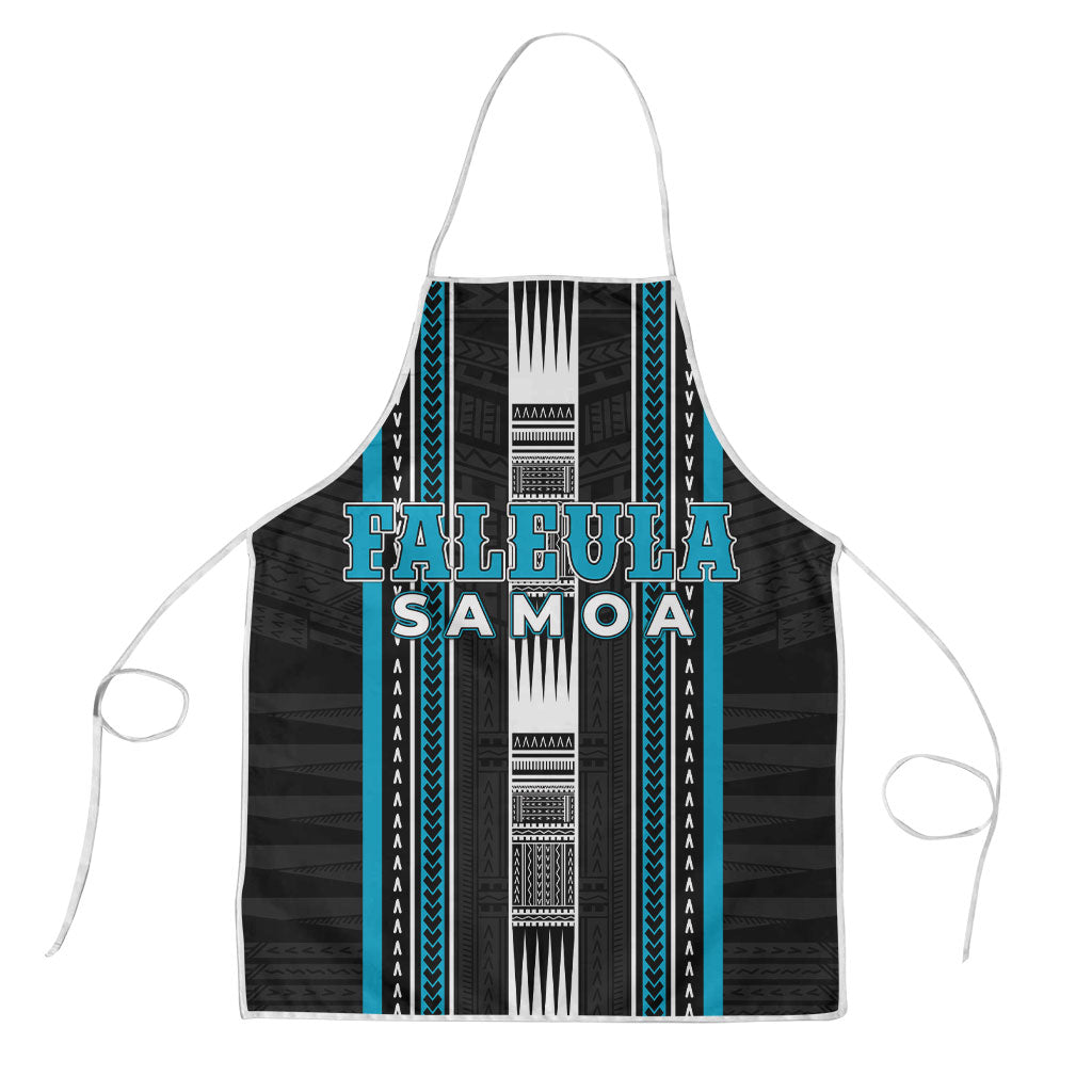 Faleula Samoa Apron Samoan Tribal Pattern LT05 Blue - Polynesian Pride