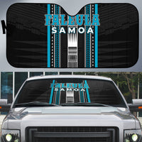 Faleula Samoa Auto Sun Shade Samoan Tribal Pattern LT05 Blue - Polynesian Pride