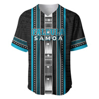 Personalised Faleula Samoa Baseball Jersey Samoan Tribal Pattern LT05 Blue - Polynesian Pride