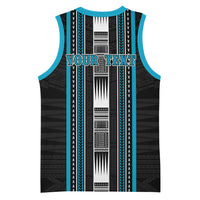 Personalised Faleula Samoa Basketball Jersey Samoan Tribal Pattern