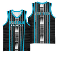 Personalised Faleula Samoa Basketball Jersey Samoan Tribal Pattern