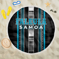 Faleula Samoa Beach Blanket Samoan Tribal Pattern LT05 One Size 150cm Blue - Polynesian Pride