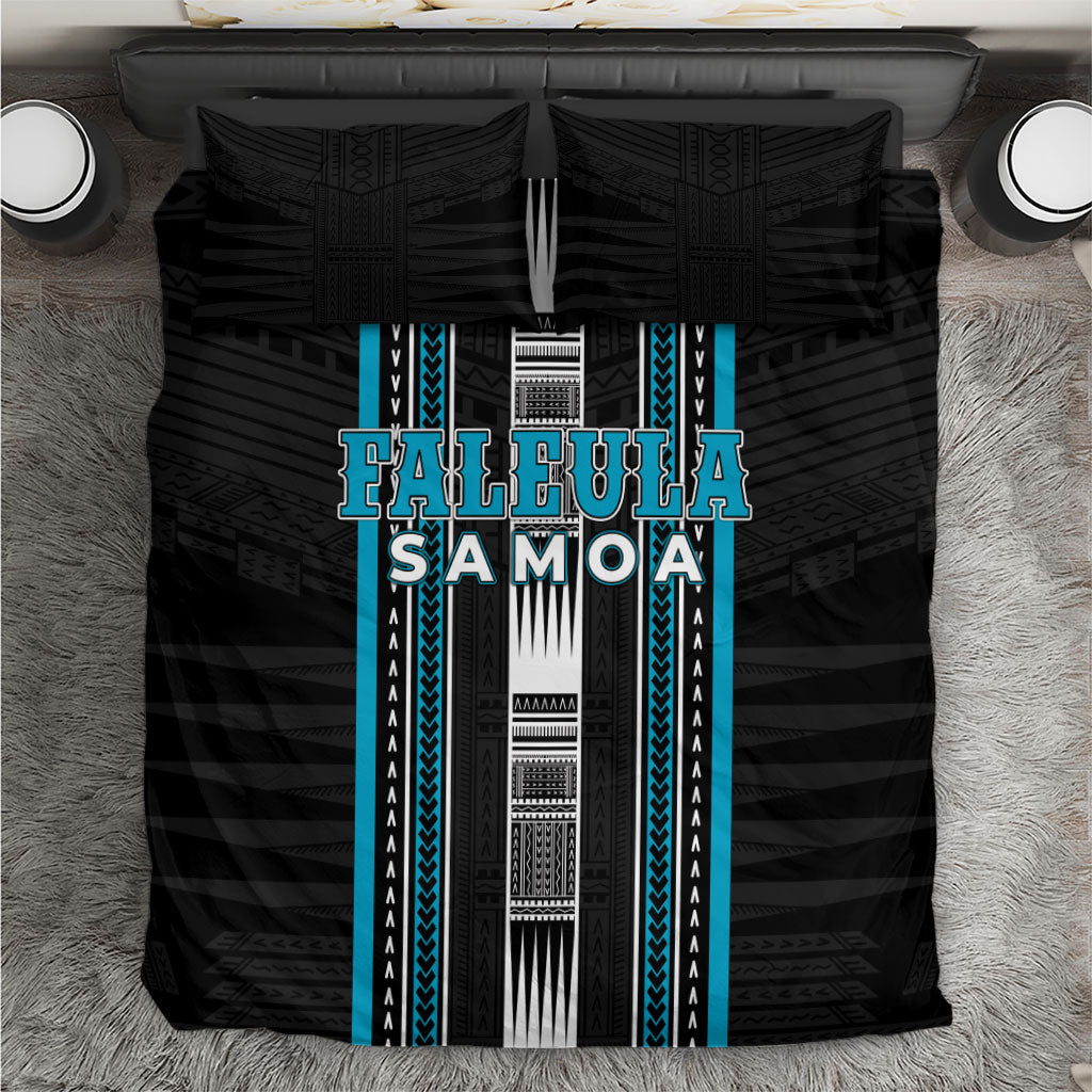 Faleula Samoa Bedding Set Samoan Tribal Pattern LT05 Blue - Polynesian Pride