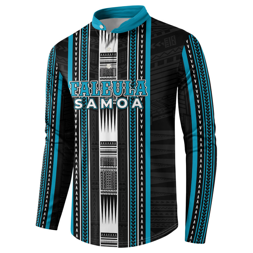 Personalised Faleula Samoa Button Sweatshirt Samoan Tribal Pattern LT05 - Polynesian Pride