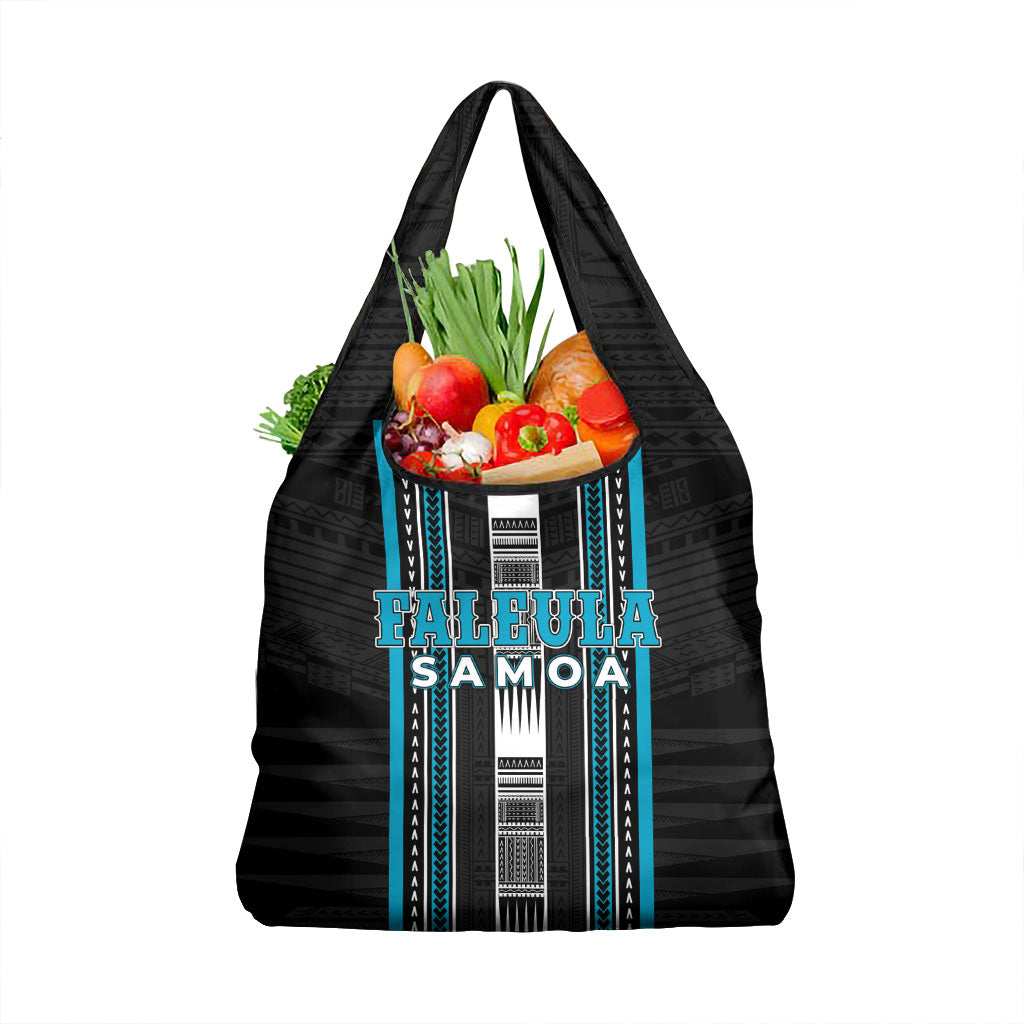 Faleula Samoa Grocery Bag Samoan Tribal Pattern LT05 1-pack One Size Blue - Polynesian Pride