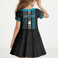 Personalised Faleula Samoa Kid Short Sleeve Dress Samoan Tribal Pattern LT05 - Polynesian Pride