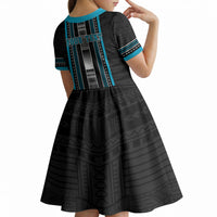 Personalised Faleula Samoa Kid Short Sleeve Dress Samoan Tribal Pattern LT05 - Polynesian Pride