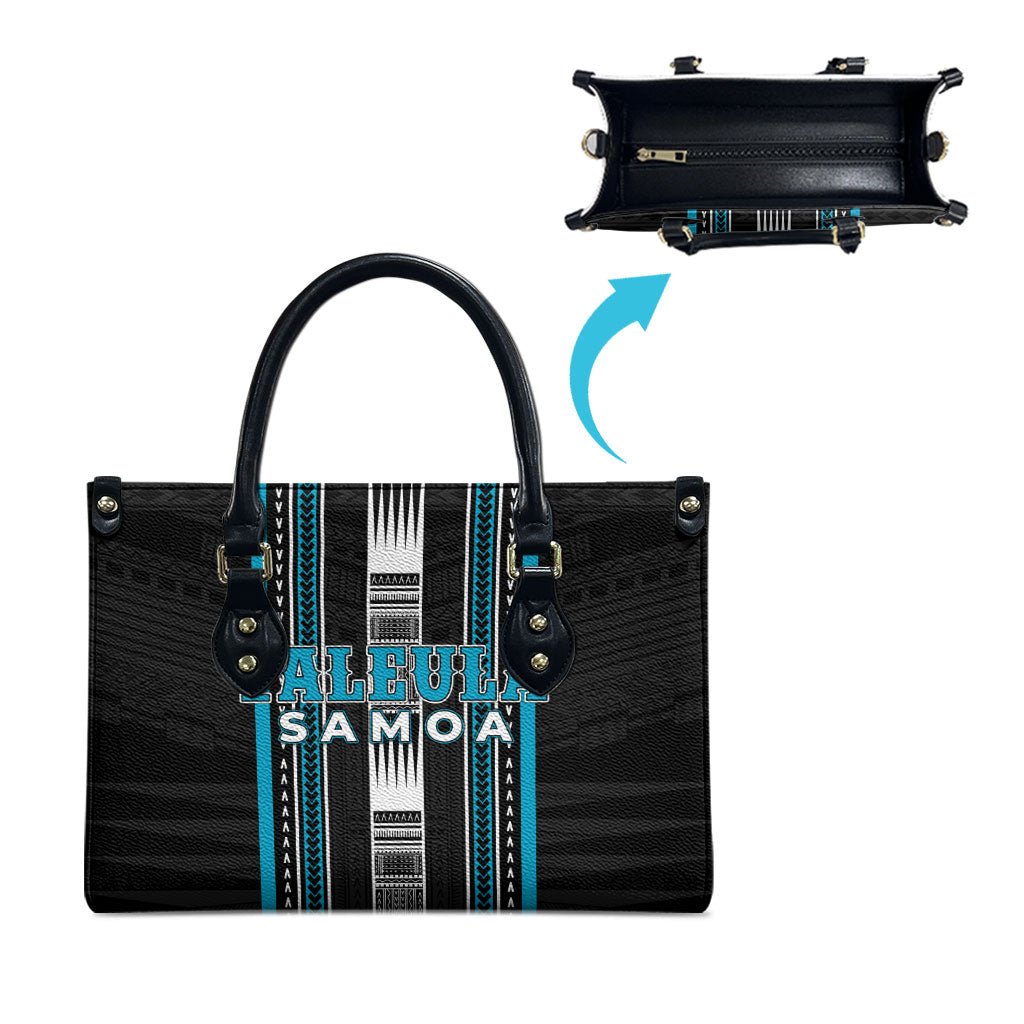 Faleula Samoa Leather Bag Samoan Tribal Pattern LT05 - Polynesian Pride