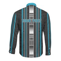 Personalised Faleula Samoa Long Sleeve Button Shirt Samoan Tribal Pattern LT05 - Polynesian Pride