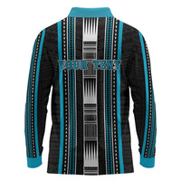 Personalised Faleula Samoa Long Sleeve Polo Shirt Samoan Tribal Pattern LT05 - Polynesian Pride