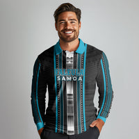 Personalised Faleula Samoa Long Sleeve Polo Shirt Samoan Tribal Pattern LT05 - Polynesian Pride