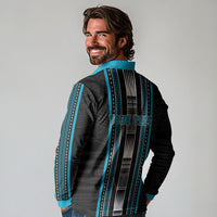 Personalised Faleula Samoa Long Sleeve Polo Shirt Samoan Tribal Pattern LT05 - Polynesian Pride