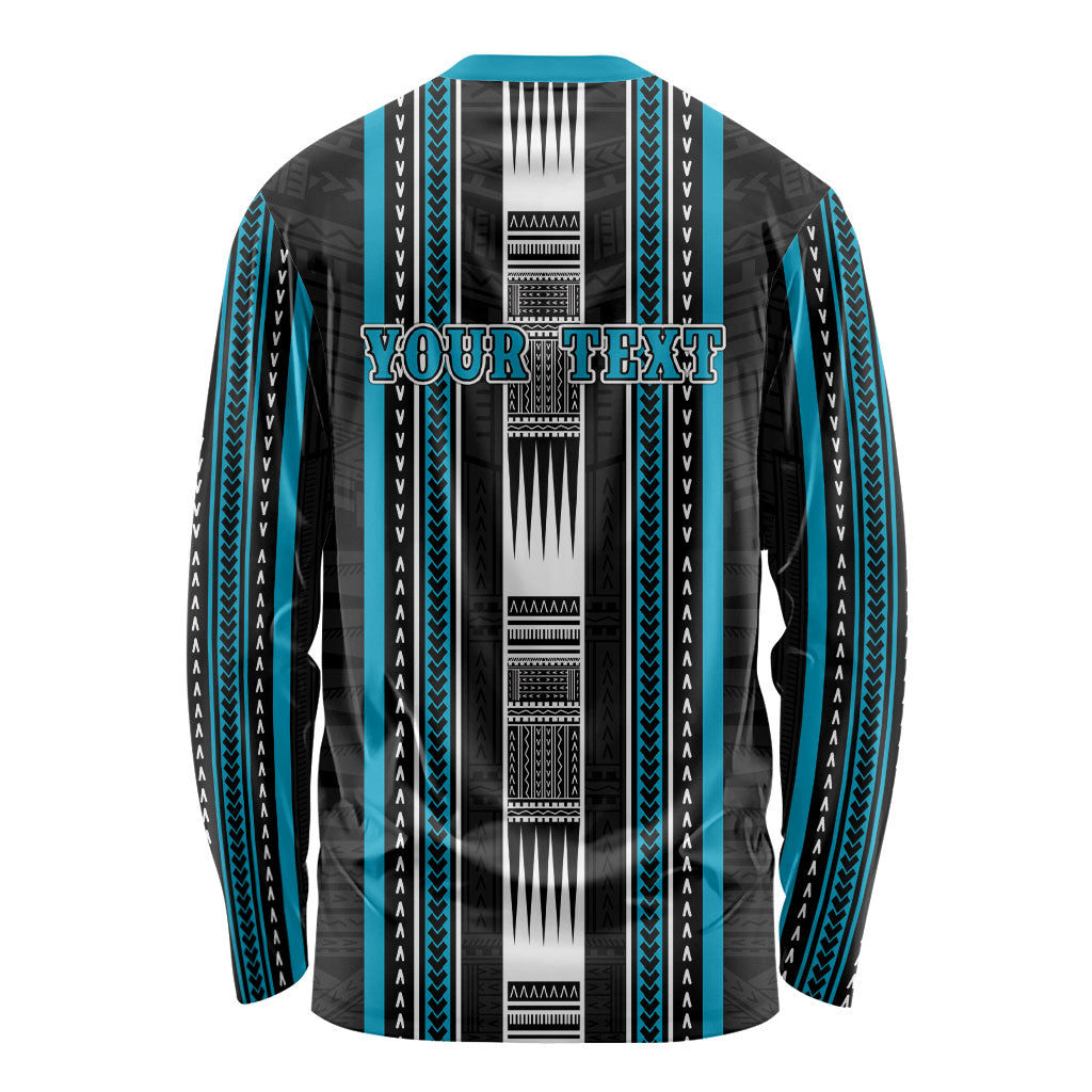 Personalised Faleula Samoa Long Sleeve Shirt Samoan Tribal Pattern LT05 - Polynesian Pride