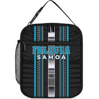 Faleula Samoa Lunch Bag Samoan Tribal Pattern LT05 10.2 × 8.3 × 4.3 inch Blue - Polynesian Pride