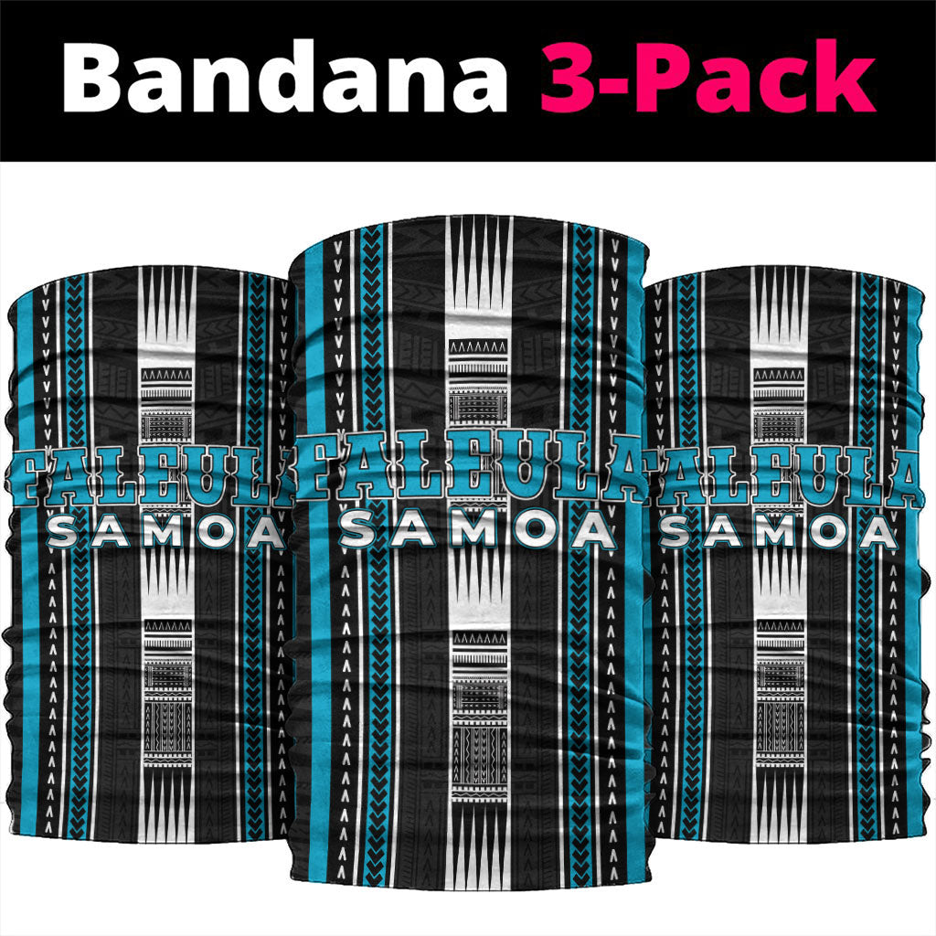 Faleula Samoa Neck Gaiter Samoan Tribal Pattern LT05 package One Size: 25*50cm Blue - Polynesian Pride