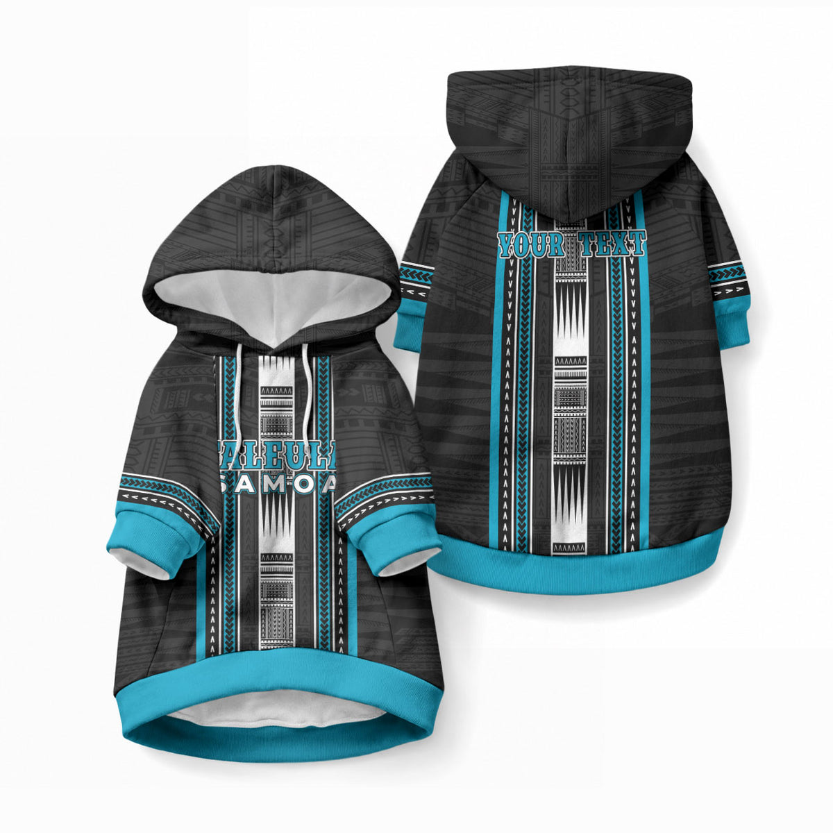 Personalised Faleula Samoa Pet Hoodie Samoan Tribal Pattern LT05 Pullover Blue - Polynesian Pride