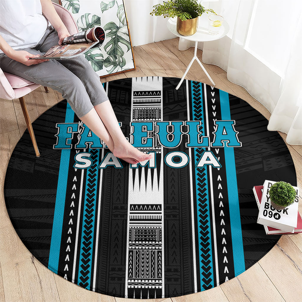 Faleula Samoa Round Carpet Samoan Tribal Pattern