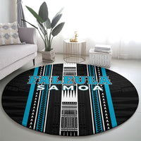 Faleula Samoa Round Carpet Samoan Tribal Pattern