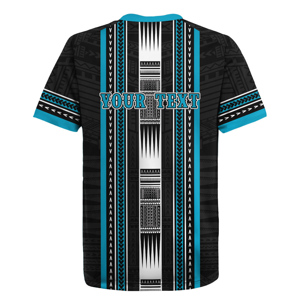 Personalised Faleula Samoa Rugby Jersey Samoan Tribal Pattern