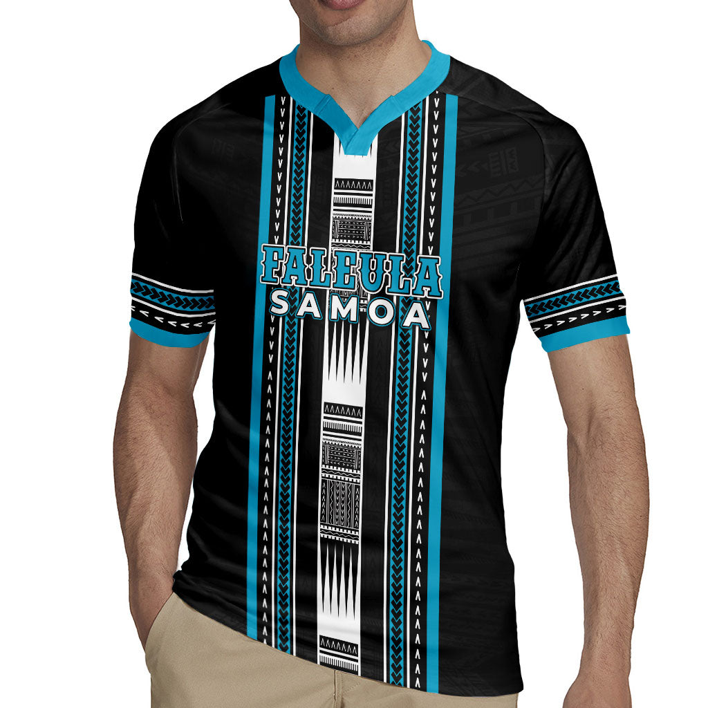 Personalised Faleula Samoa Rugby Jersey Samoan Tribal Pattern