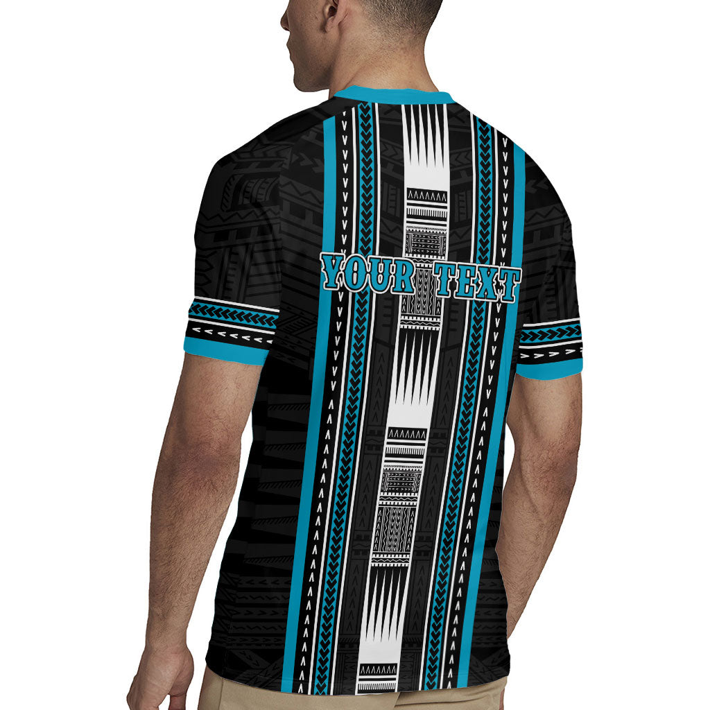 Personalised Faleula Samoa Rugby Jersey Samoan Tribal Pattern