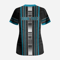 Personalised Faleula Samoa Scrub Top Samoan Tribal Pattern