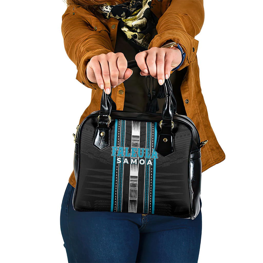 Faleula Samoa Shoulder Handbag Samoan Tribal Pattern LT05 One Size Blue - Polynesian Pride