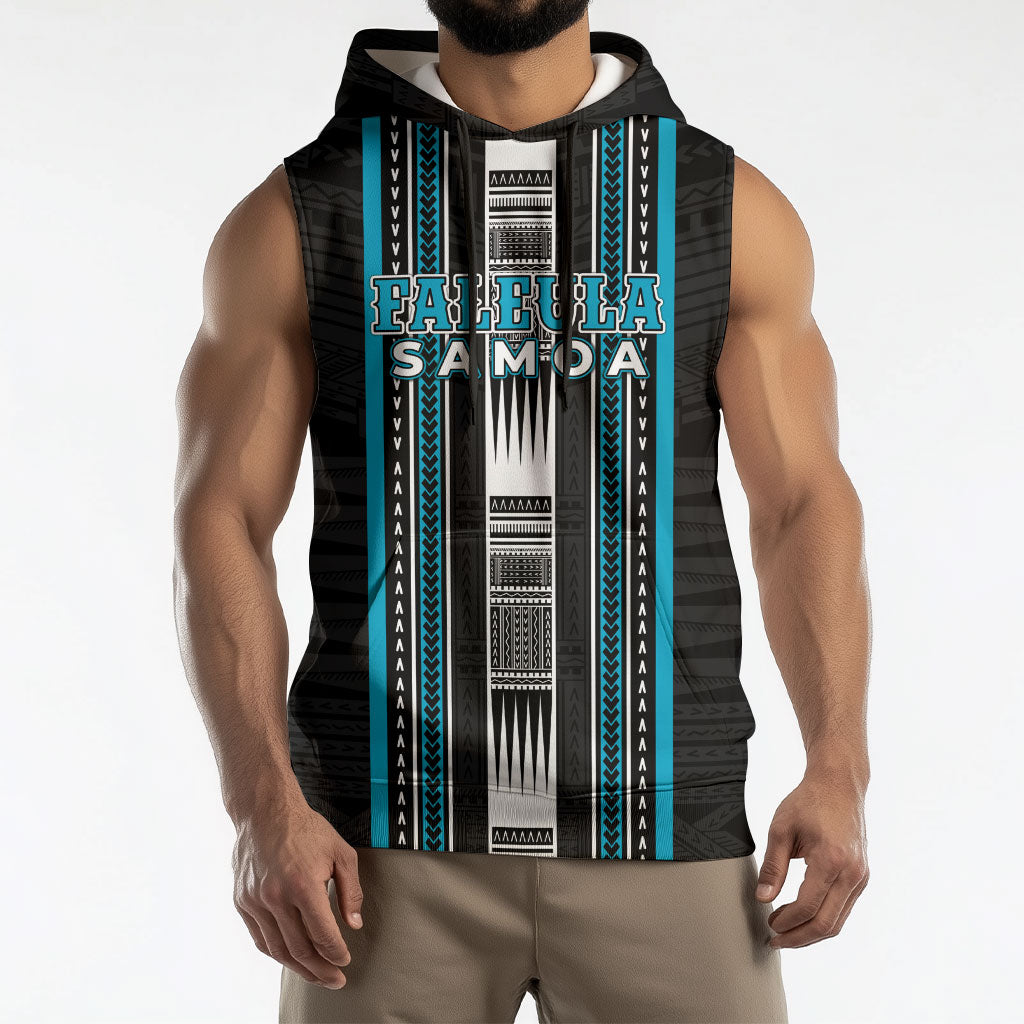 Personalised Faleula Samoa Sleeveless Hoodie Samoan Tribal Pattern LT05 - Polynesian Pride
