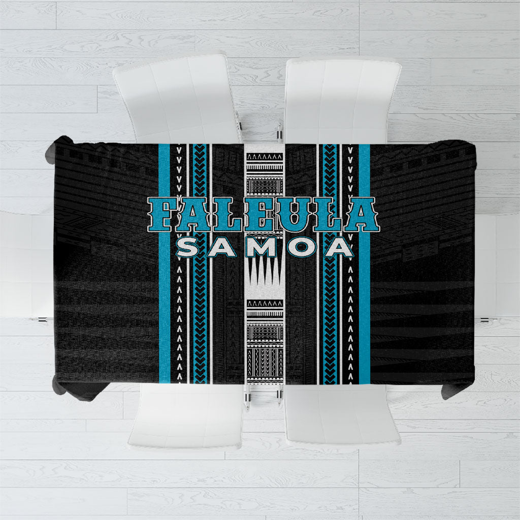 Faleula Samoa Tablecloth Samoan Tribal Pattern LT05 Blue - Polynesian Pride