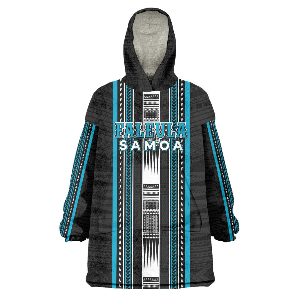Personalised Faleula Samoa Wearable Blanket Hoodie Samoan Tribal Pattern