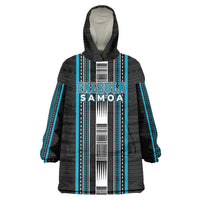 Personalised Faleula Samoa Wearable Blanket Hoodie Samoan Tribal Pattern