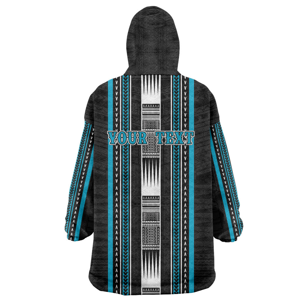 Personalised Faleula Samoa Wearable Blanket Hoodie Samoan Tribal Pattern