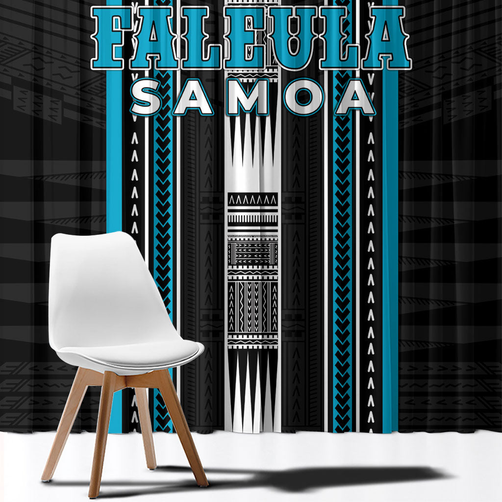 Faleula Samoa Window Curtain Samoan Tribal Pattern LT05 - Polynesian Pride