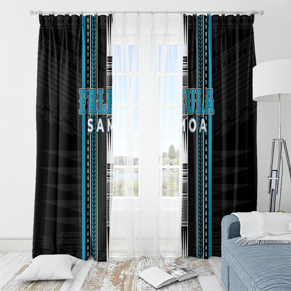 Faleula Samoa Window Curtain Samoan Tribal Pattern LT05 - Polynesian Pride