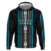 Personalised Faleula Samoa Zip Hoodie Samoan Tribal Pattern LT05 Zip Hoodie Blue - Polynesian Pride