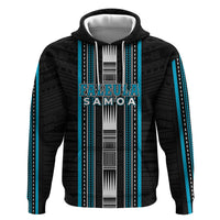 Personalised Faleula Samoa Zip Hoodie Samoan Tribal Pattern LT05 Pullover Hoodie Blue - Polynesian Pride
