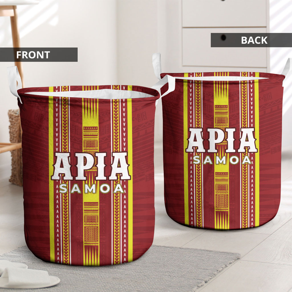 Apia Samoa Laundry Basket Samoan Tribal Pattern